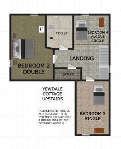 Yewdale Cottage upstairs floor plan